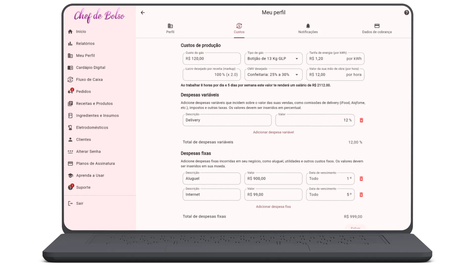 Tela principal